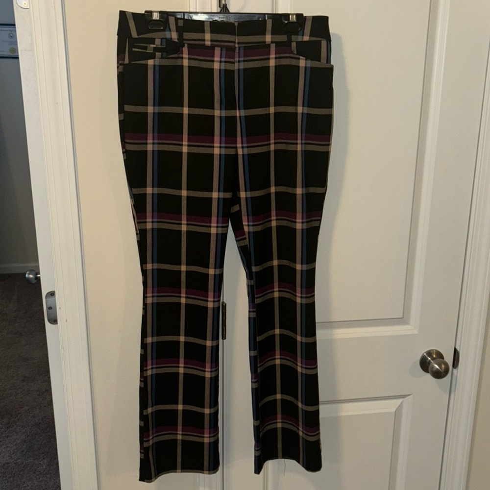 New York and company trousers plaid size 8